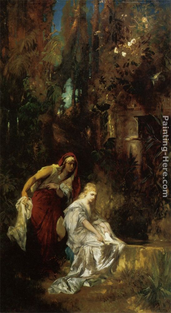 Hans Makart Schneewittchen Erhalt den Giftkamm